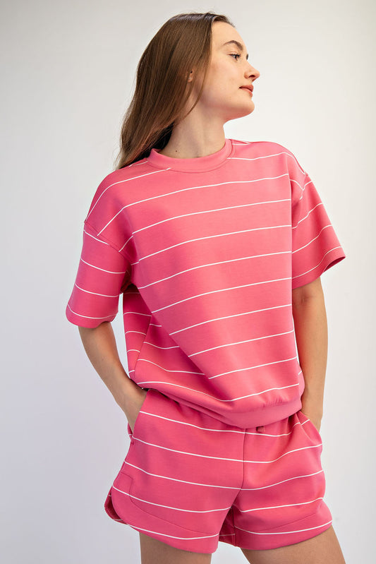 Rae Mode Pink Striped Set