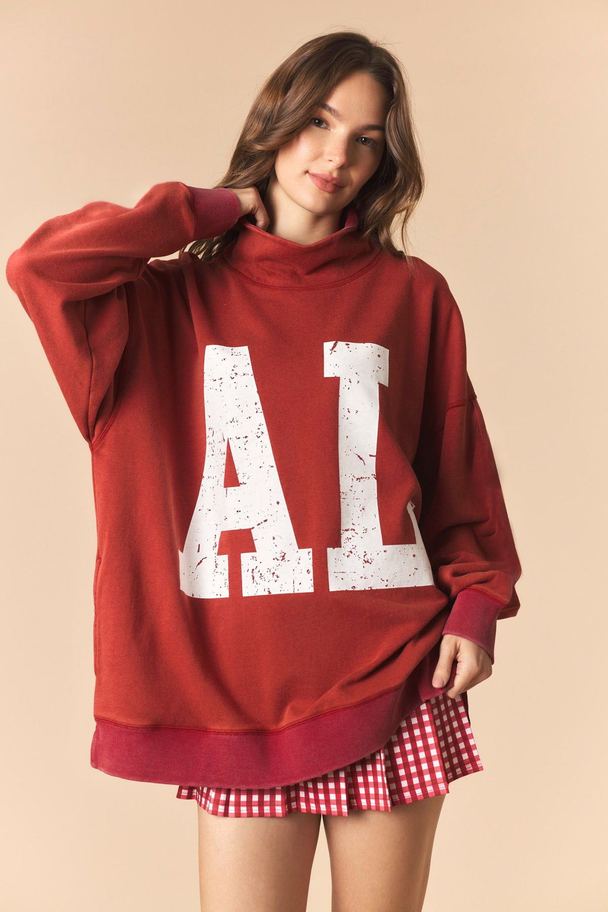 AL Peach Love Mockneck
