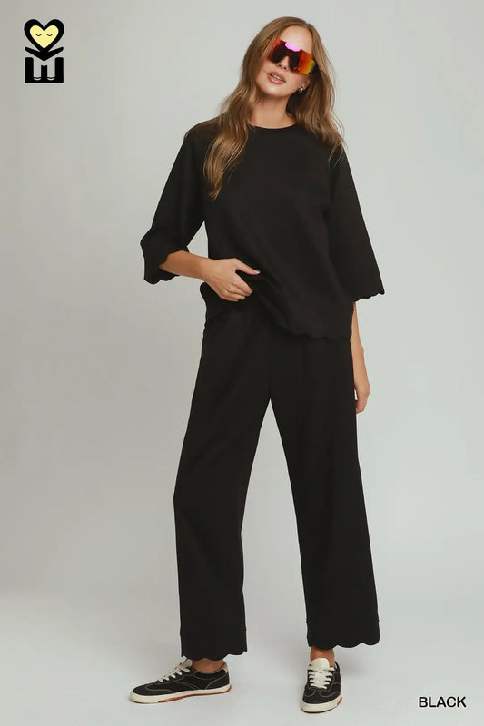 Scalloped Black Set
