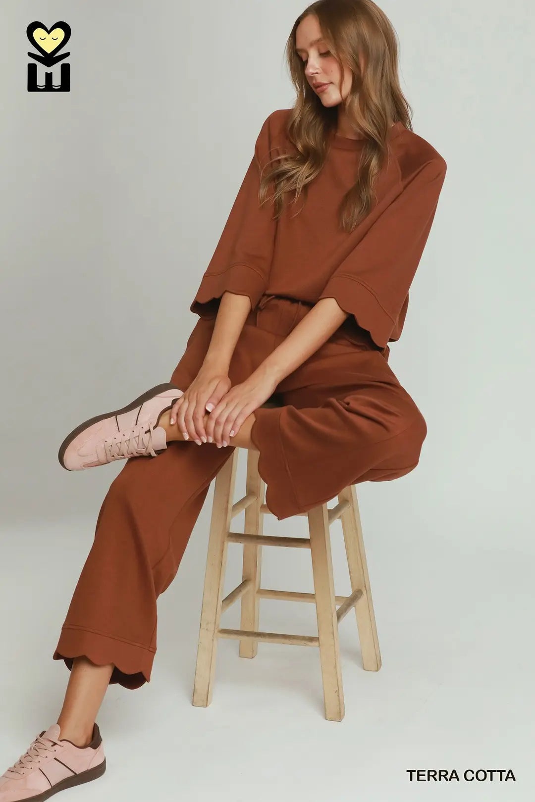 Terracotta scalloped set