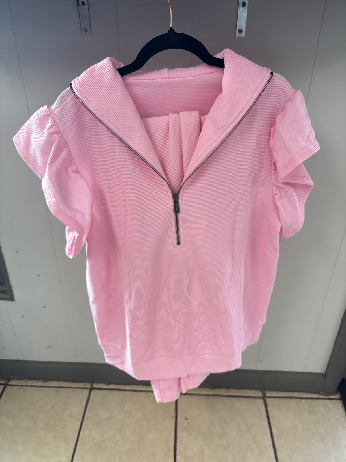 Pink short set